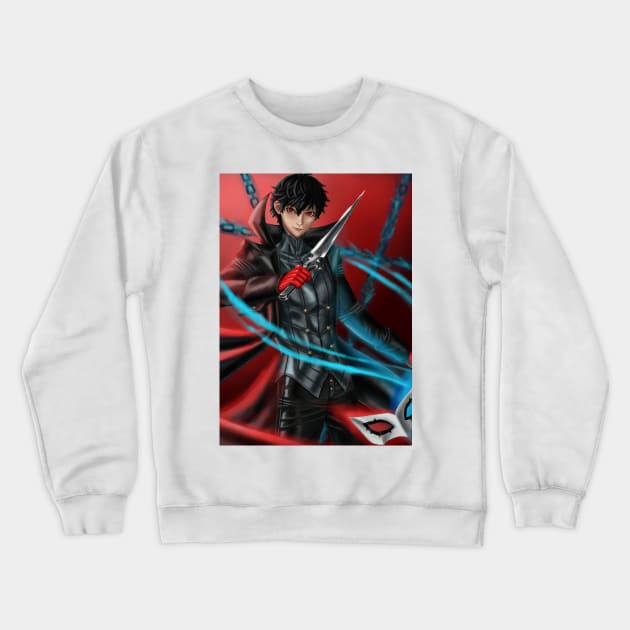 Muscle Amamiya Ren (JOKER) Crewneck Sweatshirt by gagimas